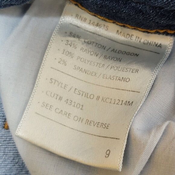 Kancan Womens 9 Skinny Jeans Mid Rise Stretch Denim Casual Non Distressed‎ - Picture 4 of 4